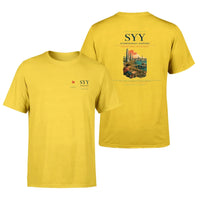 Thumbnail for Stornoway Airport (SYY) design printed on yellow double-side t-shirt