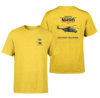 Thumbnail for NHIndustries NH90 TTH design on yellow t-shirt, double-side print
