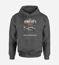 Thumbnail for Airbus H135 Juno HT1 design on dark gray double-side hoodie, single-side print