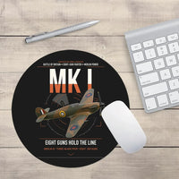 Thumbnail for Hawker Hurricane Mk I design on black round mouse pad