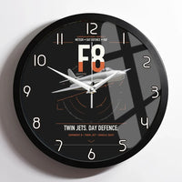 Thumbnail for Gloster Meteor F8 design on black framed wall clock