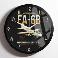 Thumbnail for EA-6B Prowler design on black framed wall clock