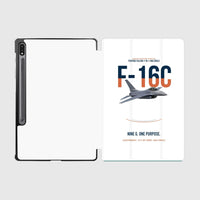 Thumbnail for F-16C Fighting Falcon Nine G One Purpose design on white samsung tablet tablet case