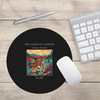 Thumbnail for VINTAGE G4289 - The Salmon Run Charter - Designed Mouse Pads design on black round