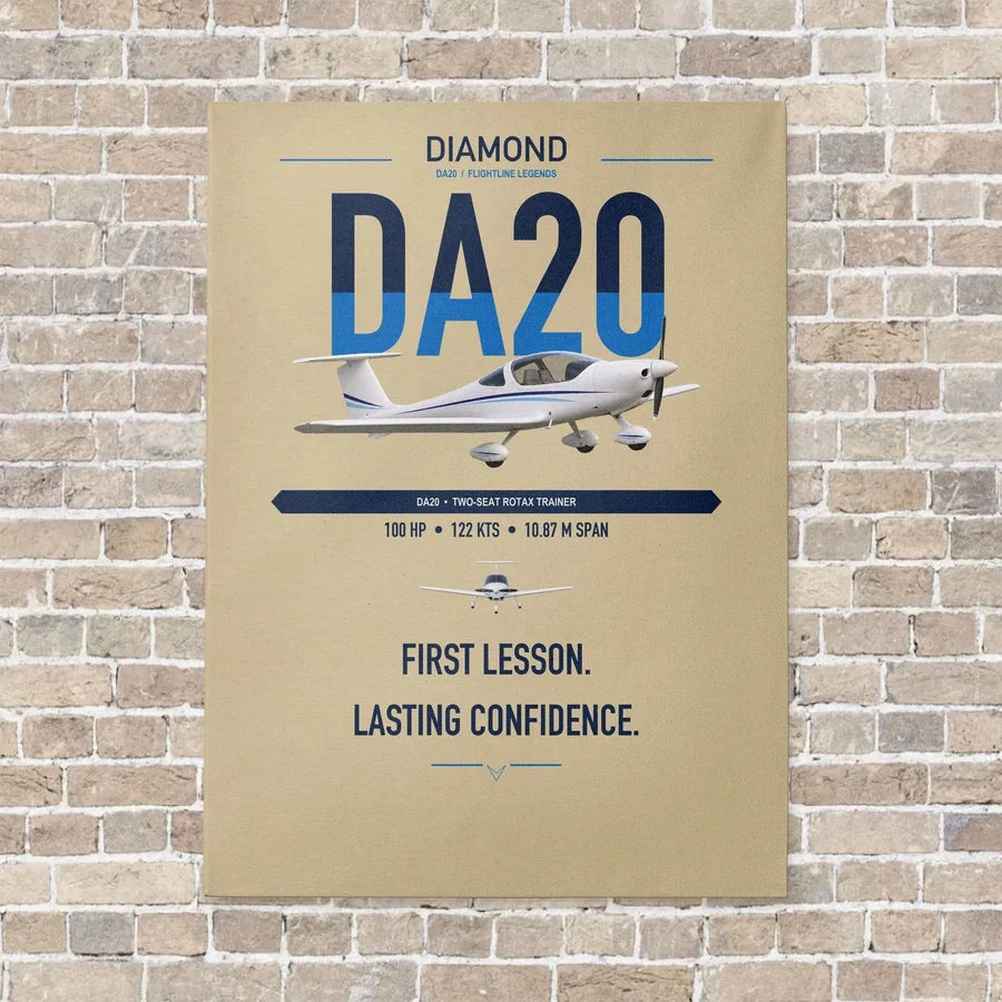 Diamond DA20 vertical canvas print - no frame - beige background