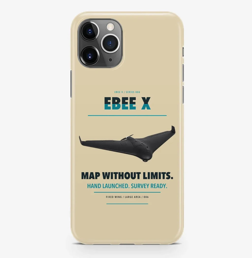 AgEagle eBee X Case ProMax design on beige iphone case promax