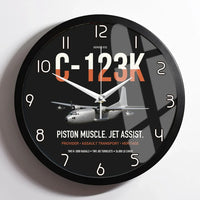 Thumbnail for C-123K Provider design on black framed wall clock