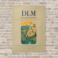 Thumbnail for Dalaman Airport DLM vertical canvas print - no frame - beige background