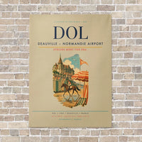 Thumbnail for Deauville – Normandie Airport DOL vertical canvas print - no frame - beige background