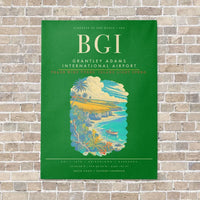 Thumbnail for Grantley Adams International Airport BGI - Canvas Framed - Green
