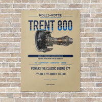 Thumbnail for TRENT 800 vertical canvas print - no frame - beige background
