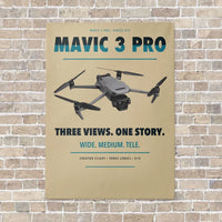 Thumbnail for DJI Mavic 3 Pro vertical canvas print - no frame - beige background