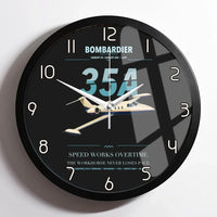 Thumbnail for Bombardier Learjet 35A design on black framed wall clock