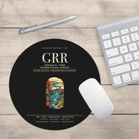 Thumbnail for Gerald R. Ford International Airport Grand Rapids (GRR) design on black round mouse pad