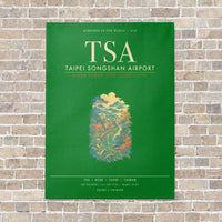 Thumbnail for Taipei Songshan Airport TSA - Canvas Framed - Green