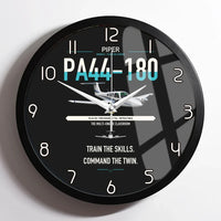 Thumbnail for Piper PA-44-180 Seminole design on black framed wall clock