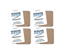 Thumbnail for Airbus Zephyr S design on white 4 pieces set coaster