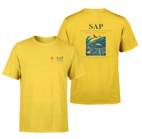 Thumbnail for Ramón Villeda Morales International Airport (SAP) design printed on yellow double-side t-shirt