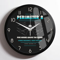 Thumbnail for Skyfront Perimeter 8 design on black framed wall clock