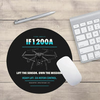 Thumbnail for Inspired Flight IF1200A design on black round mouse pad