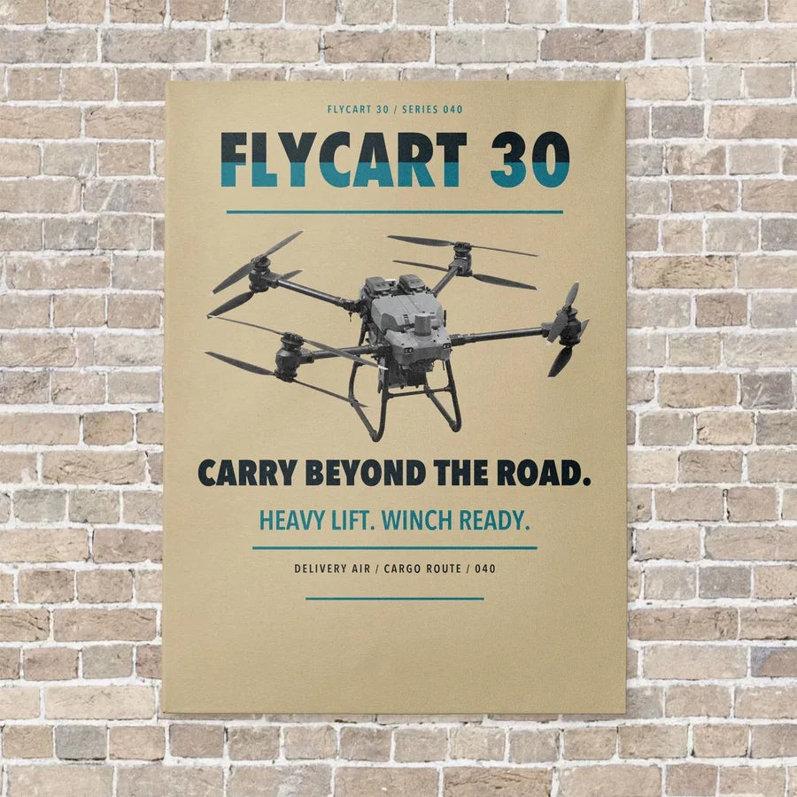 DJI FlyCart 30 vertical canvas print - no frame - beige background