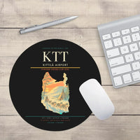 Thumbnail for Kittilä Airport (KTT) design on black round mouse pad