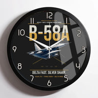 Thumbnail for B-58A Hustler design on black framed wall clock