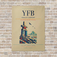 Thumbnail for Iqaluit Airport YFB vertical canvas print - no frame - beige background