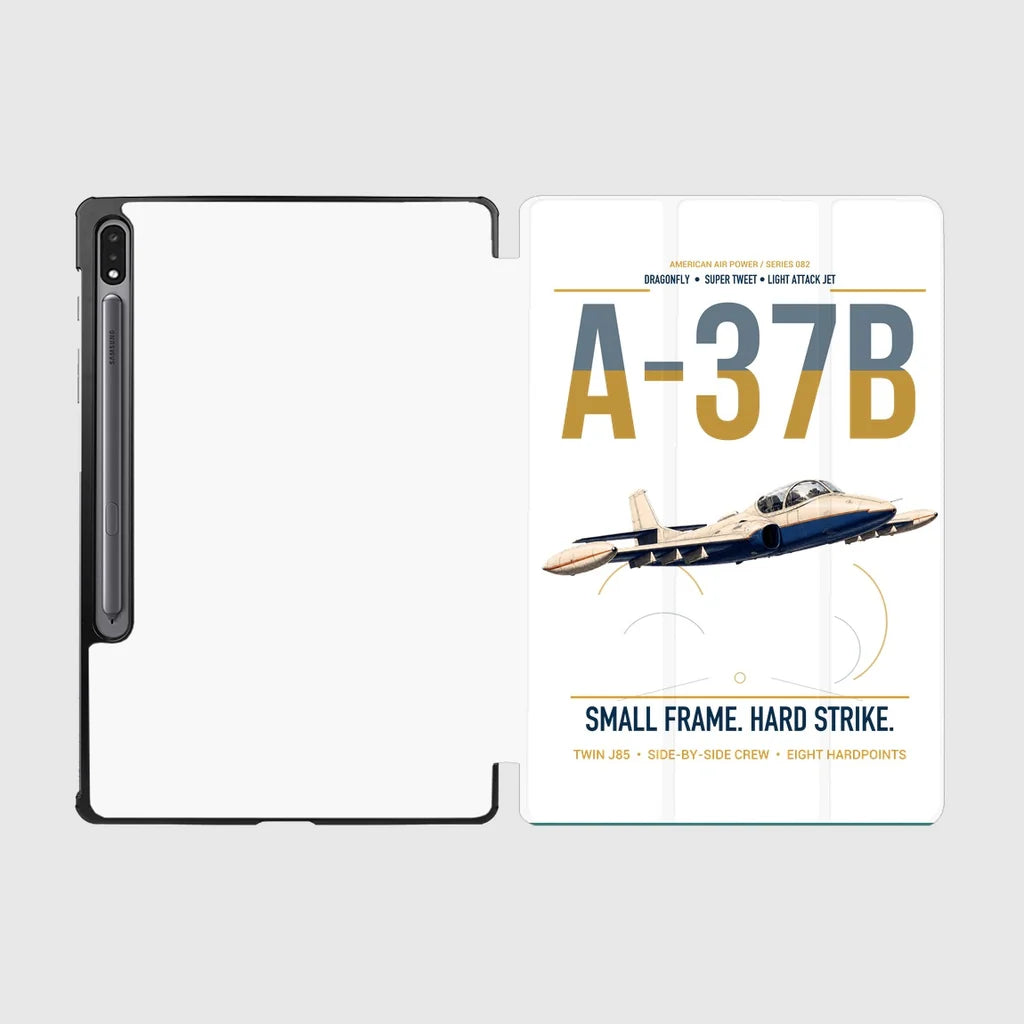 A-37B Dragonfly design on white samsung tablet tablet case
