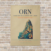 Thumbnail for Ahmed Ben Bella Airport ORN — Oran vertical canvas print - no frame - beige background