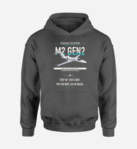Thumbnail for Cessna Citation M2 Gen2 design on dark gray double-side hoodie, single-side print