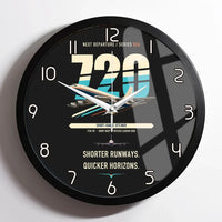 Thumbnail for Boeing 720B design on black framed wall clock