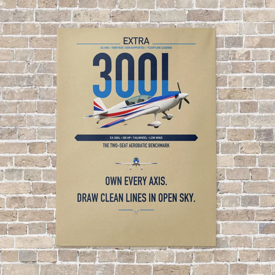 Extra 300L vertical canvas print - no frame - beige background