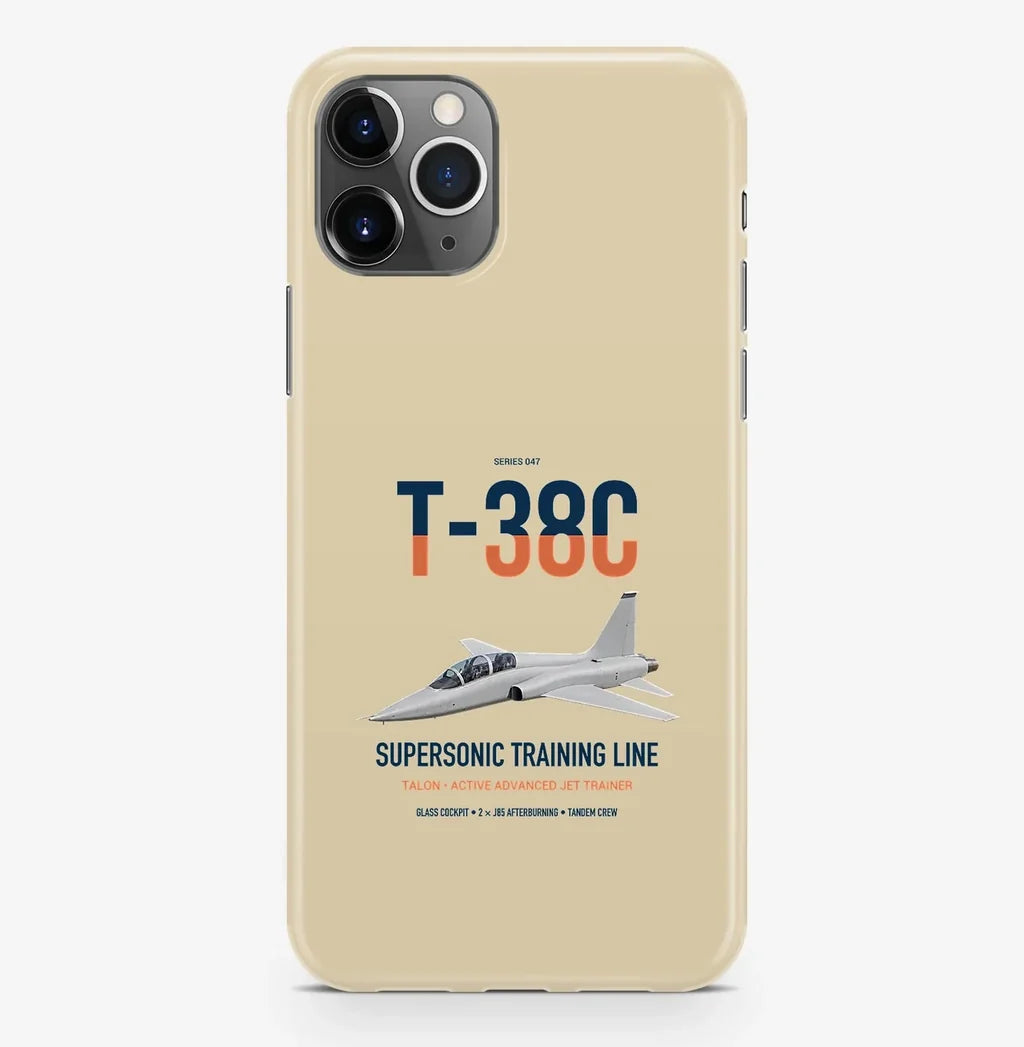 T-38C Talon design on beige magsafe iphone case, for iPhone Pro Max