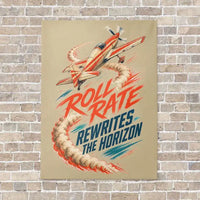 Thumbnail for Roll Rate Rewrites The Horizon vertical canvas print - no frame - beige background