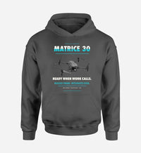 Thumbnail for DJI Matrice 30 design on dark gray hoodie single side