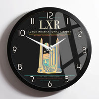 Thumbnail for Luxor International Airport (LXR) design on black framed wall clock