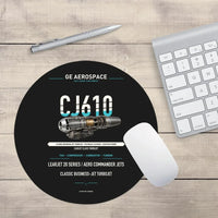 Thumbnail for CJ610 design on black round mouse pad