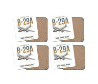 Thumbnail for B-29A Superfortress design on white 4 pieces set coaster