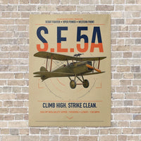 Thumbnail for Royal Aircraft Factory S.E.5a vertical canvas print - no frame - beige background