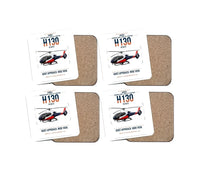 Thumbnail for Airbus H130 design on white 4 pieces set coaster