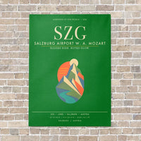 Thumbnail for Salzburg Airport SZG - Canvas Framed - Green