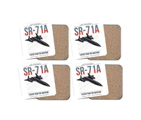 Thumbnail for SR-71A Blackbird design on white 4 pieces set coaster