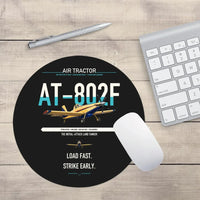 Thumbnail for Air Tractor AT-802F design on black round mouse pad