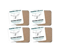 Thumbnail for DJI Phantom 4 Pro V2.0 design on white 4 pieces set coaster
