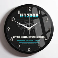 Thumbnail for Inspired Flight IF1200A design on black framed wall clock