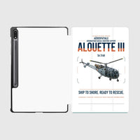 Thumbnail for Aérospatiale SA 316B Alouette III design on white samsung tablet tablet case