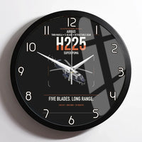 Thumbnail for Airbus H225 design on black framed wall clock
