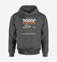 Thumbnail for Dassault Mirage 2000C RDI design on dark gray double-side hoodie, single-side print