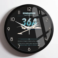 Thumbnail for Bombardier Learjet 36A design on black framed wall clock
